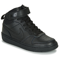 Shoes Children High top trainers Nike COURT BOROUGH MID 2 GS Black