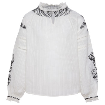 Clothing Girl Blouses Pepe jeans RONIE White