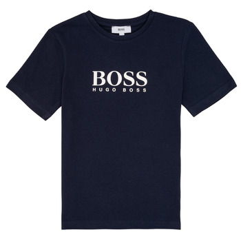 Clothing Boy short-sleeved t-shirts BOSS PILIO Blue