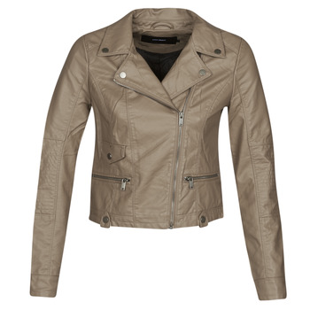 Clothing Women Leather jackets / Imitation leather Vero Moda VMULTRAMALOU Taupe