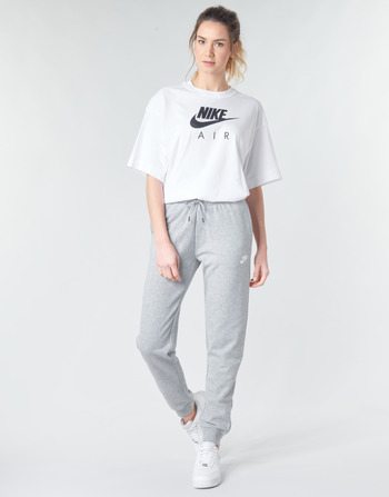 material Women Tracksuit bottoms Nike W NSW ESSNTL PANT REG FLC Grey / White