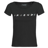 material Women short-sleeved t-shirts Yurban FRIENDS LOGO Black