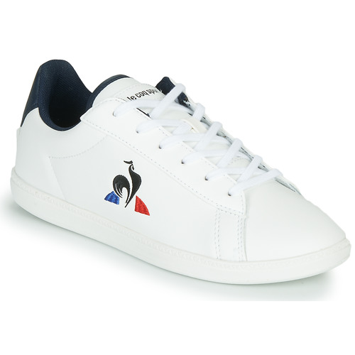 Le Coq Sportif COURTSET GS White / Blue - Fast delivery  Spartoo Europe !  - Shoes Low top trainers Child 48,80 €
