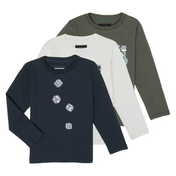 Clothing Boy Long sleeved shirts Emporio Armani 6H4D01-4J09Z-0564 Multicolour