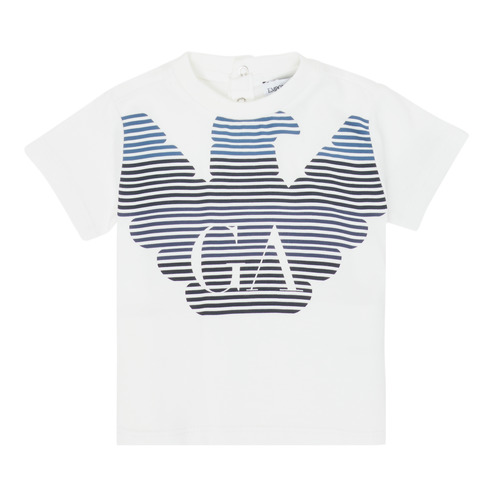 Clothing Boy short-sleeved t-shirts Emporio Armani 6HHTQ7-1J00Z-0101 White