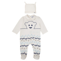 material Boy Sleepsuits Emporio Armani 6HHV08-4J3IZ-0101 White / Blue