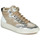 Shoes Women High top trainers Meline STRA5056 Beige / Gold
