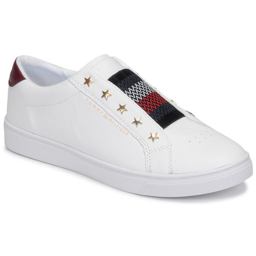 tommy hilfiger white slip on shoes