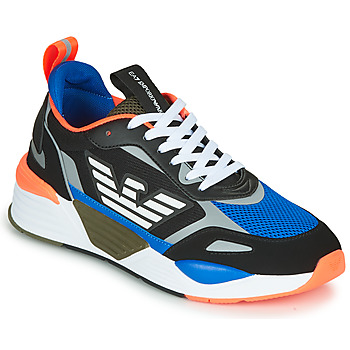 Shoes Men Low top trainers Emporio Armani EA7 XK165 Black / Blue / Orange