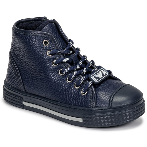 Emporio Armani XYZ004-XOI25 Marine - Fast delivery | Spartoo Europe ! -  Shoes High top trainers Child 184,80 €