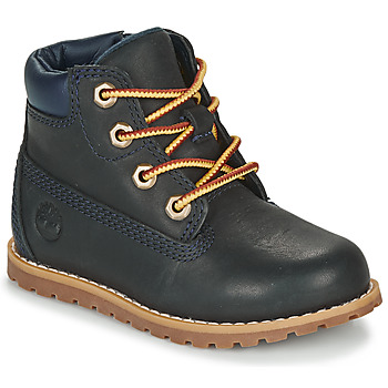 Shoes Children Mid boots Timberland POKEY PINE 6IN BOOT WITH Blue
