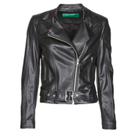 material Women Leather jackets / Imitation leather Benetton 2ALB53673 Black