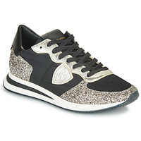 Shoes Women Low top trainers Philippe Model TROPEZ X BASIC Black / Silver