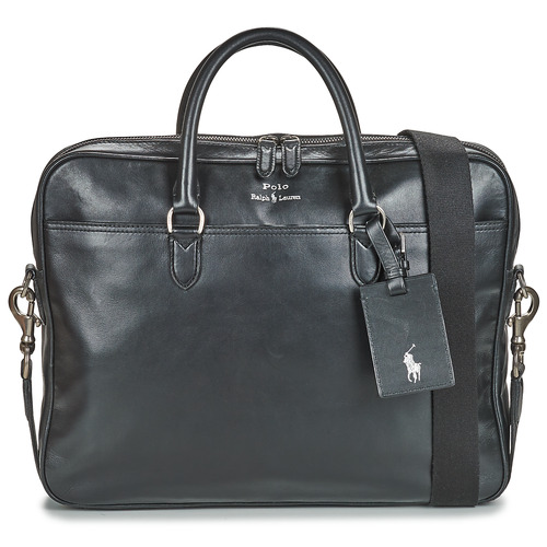 Bags Men Briefcases Polo Ralph Lauren COMMUTER-BUSINESS CASE-SMOOTH LEATHER Black