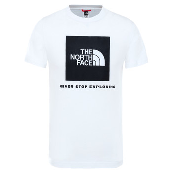 material Children short-sleeved t-shirts The North Face BOX TEE SUMMIT White