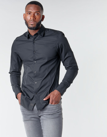 Clothing Men long-sleeved shirts G-Star Raw DRESSED SUPER SLIM SHIRT LS Black