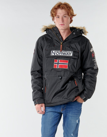 Geographical Norway Barman Khaki Green Pullover Hoodie Men's Parka Jacket