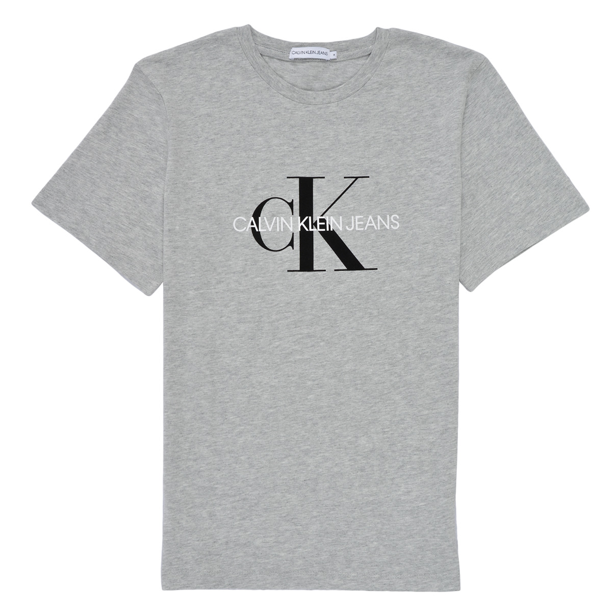 Calvin Klein Jeans MONOGRAM Grey Europe Fast - short-sleeved Child delivery 30,40 € Spartoo ! t-shirts | - Clothing