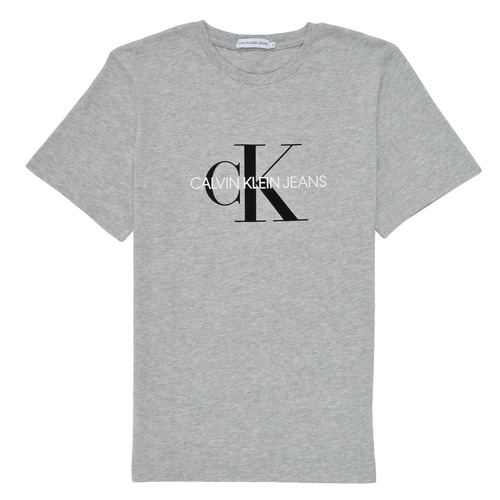 material Children short-sleeved t-shirts Calvin Klein Jeans MONOGRAM Grey