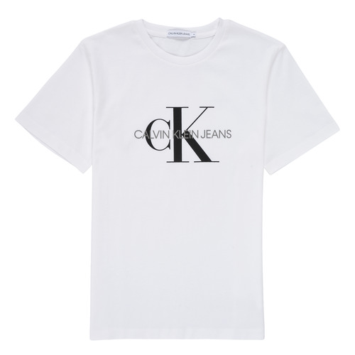 Calvin Klein Jeans MONOGRAM White - Fast delivery | Spartoo Europe ! -  Clothing short-sleeved t-shirts Child 30,40 €