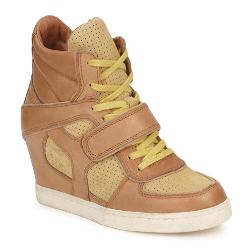 Shoes Women High top trainers Ash COCA Brown / Yellow