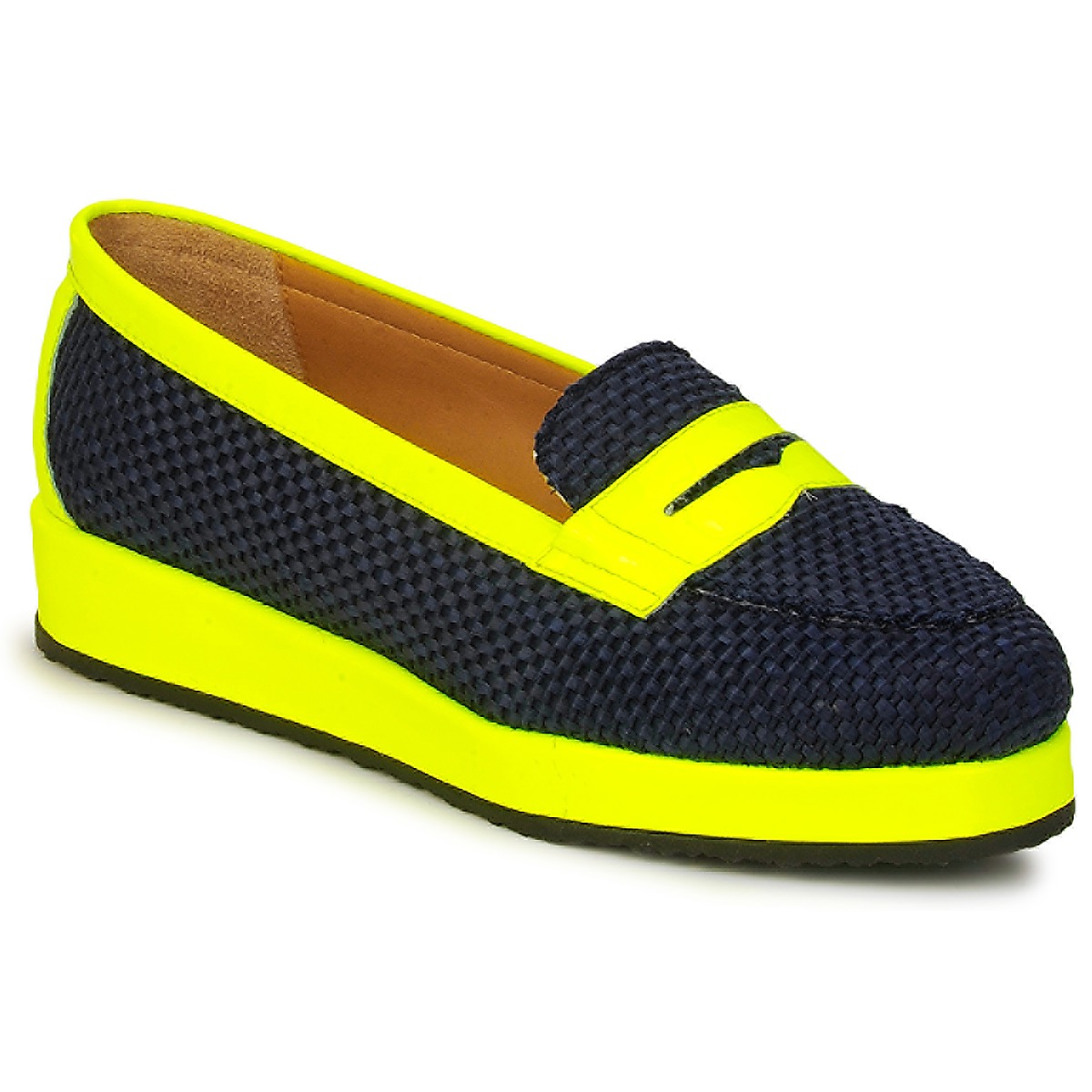 Shoes Women Loafers MySuelly VALENTINE Black / Yellow
