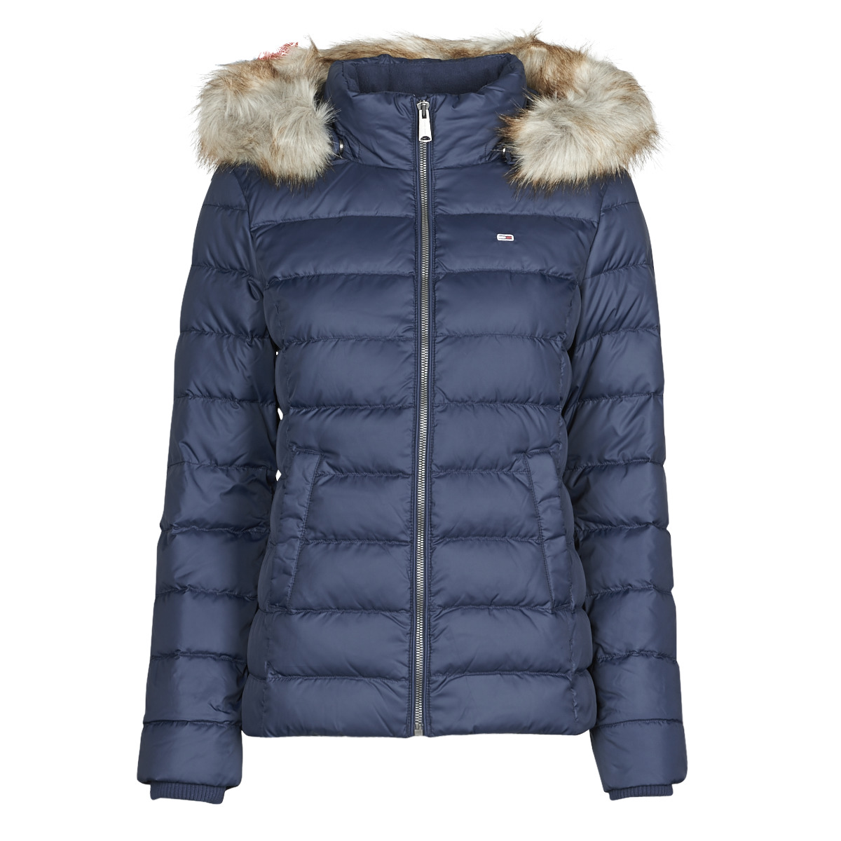 Tommy Jeans TJW BASIC HOODED DOWN JACKET Marine - Fast delivery