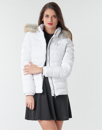 Tommy Jeans TJW BASIC HOODED DOWN JACKET White