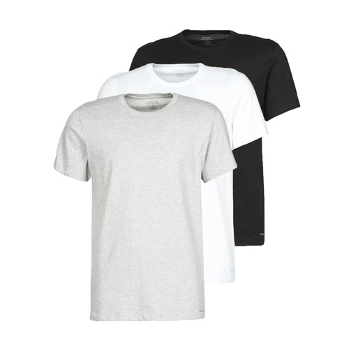 Calvin Klein Jeans CREW NECK 3PACK Grey / Black / White - Fast delivery |  Spartoo Europe ! - Clothing short-sleeved t-shirts Men 49,00 €