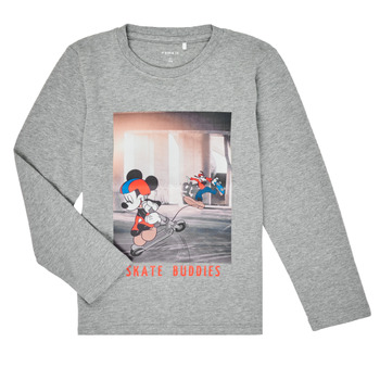 material Boy Long sleeved shirts Name it NMMMICKEY EMIL Grey