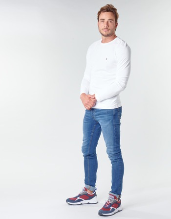Tommy Hilfiger STRETCH SLIM FIT LONG SLEEVE TEE White