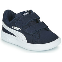 Shoes Boy Low top trainers Puma SMASH INF Marine / White