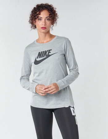 Clothing Women Long sleeved shirts Nike W NSW TEE ESSNTL LS ICON FTR Grey