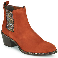 Shoes Women Ankle boots Regard NOISY V3 VELOURS TUILE Red