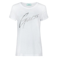 material Women short-sleeved t-shirts Guess SS CN IVONNE TEE White