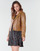 Clothing Women Leather jackets / Imitation leather Betty London NROCK Cognac