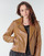 Clothing Women Leather jackets / Imitation leather Betty London NROCK Cognac