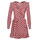 material Women Short Dresses MICHAEL Michael Kors LUX PINDOT WRAP DRS Bordeaux