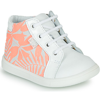 Shoes Girl High top trainers GBB FAMIA White / Pink