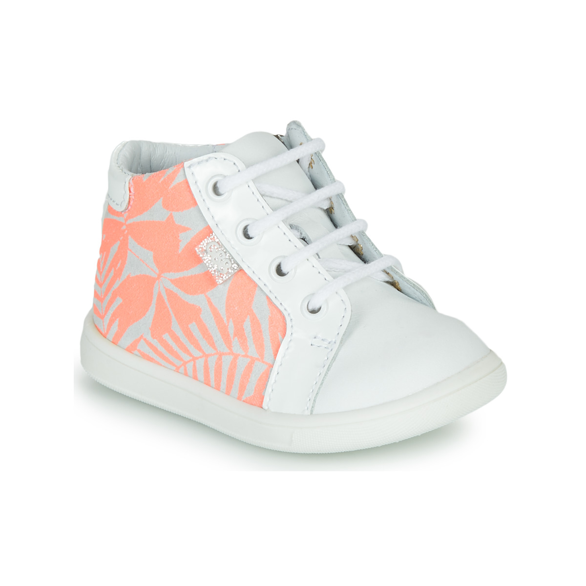 Shoes Girl High top trainers GBB FAMIA White / Pink