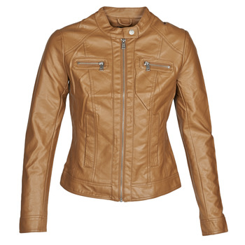 material Women Leather jackets / Imitation leather Only ONLBANDIT Cognac