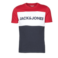 material Men short-sleeved t-shirts Jack & Jones JJELOGO BLOCKING Red