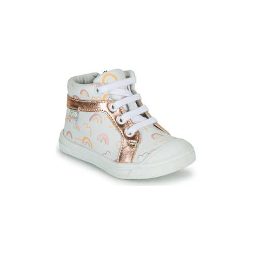 Shoes Girl High top trainers GBB LEOZIA White / Pink