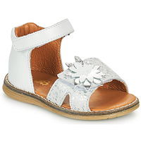 Shoes Girl Sandals GBB SATIA White / Silver