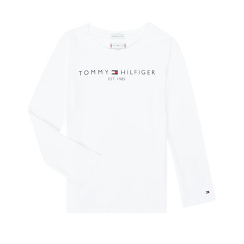 Clothing Girl Long sleeved shirts Tommy Hilfiger ESSENTIAL TEE L/S White