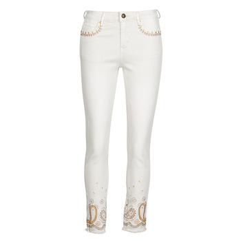 material Women slim jeans Desigual PAISLEY White