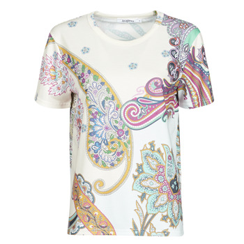 material Women short-sleeved t-shirts Desigual POPASLEY White