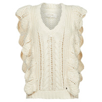 material Women jumpers Cream ANNOLINA KNIT SLOPOVER White