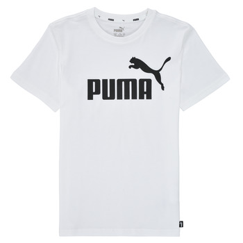 Clothing Boy short-sleeved t-shirts Puma ESSENTIAL LOGO TEE White