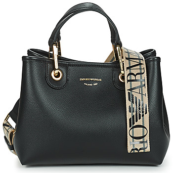 Bags Women Handbags Emporio Armani BORSA SHOPPING Black / Gold